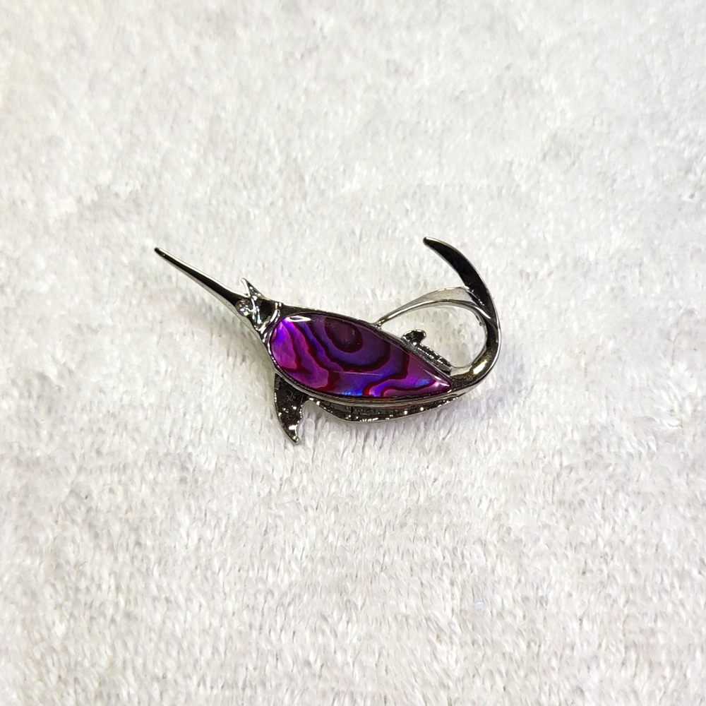 Purple Marlin Lapel Pin - Elegant Brooch & Scarf Pin | Perfect Gift
